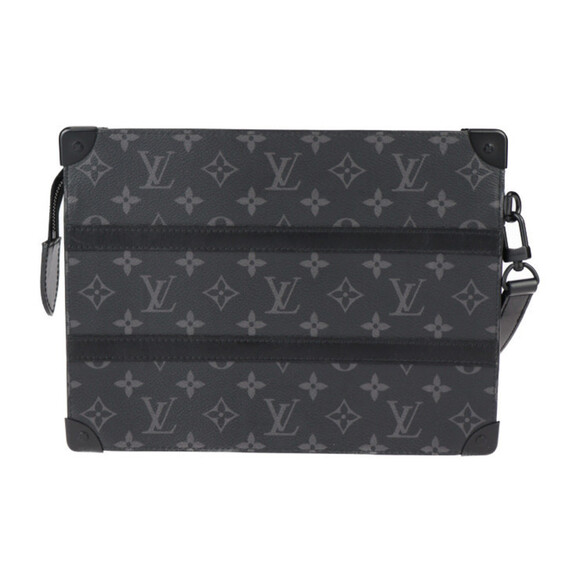 LOUIS VUITTON Black Monogram Leather Pouch - Picture 3 of 10